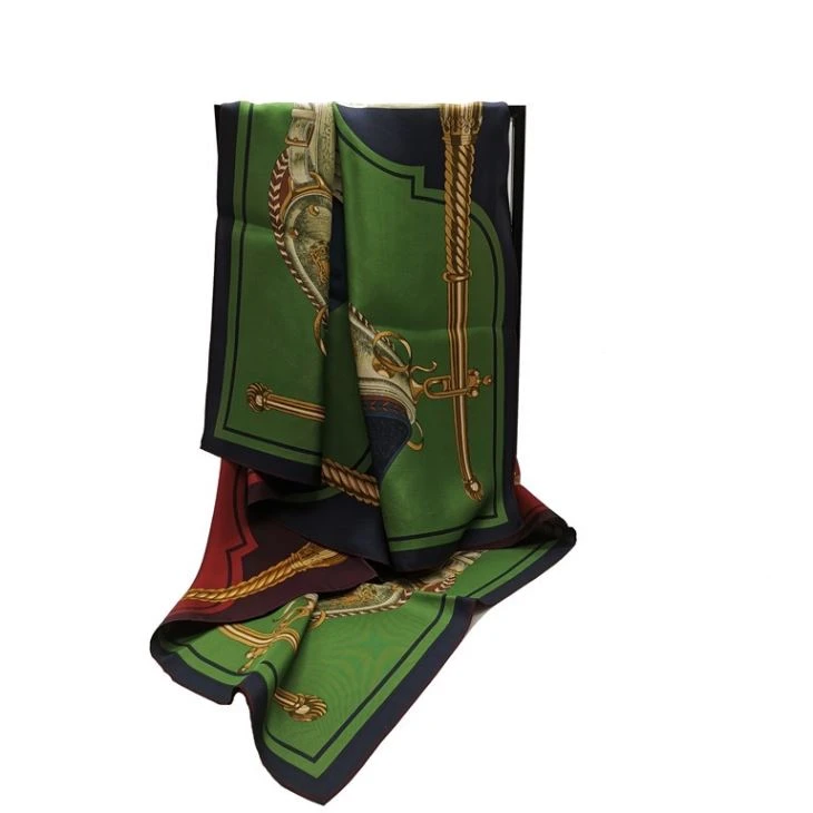 Double-Sided Printed Silk Scarf For Women